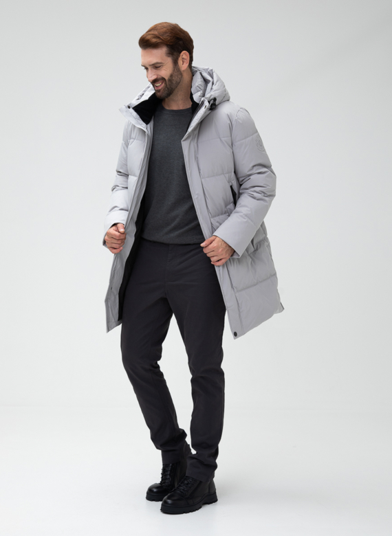 Мужской пуховик с капюшоном 