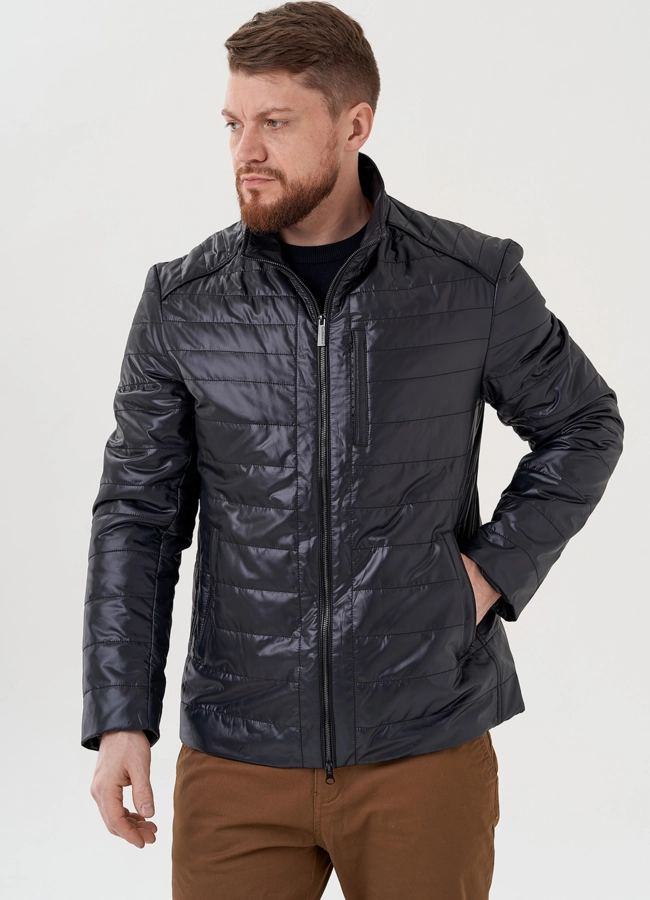 Куртка мужская черного цвета  модель № 24360 универмаг малина