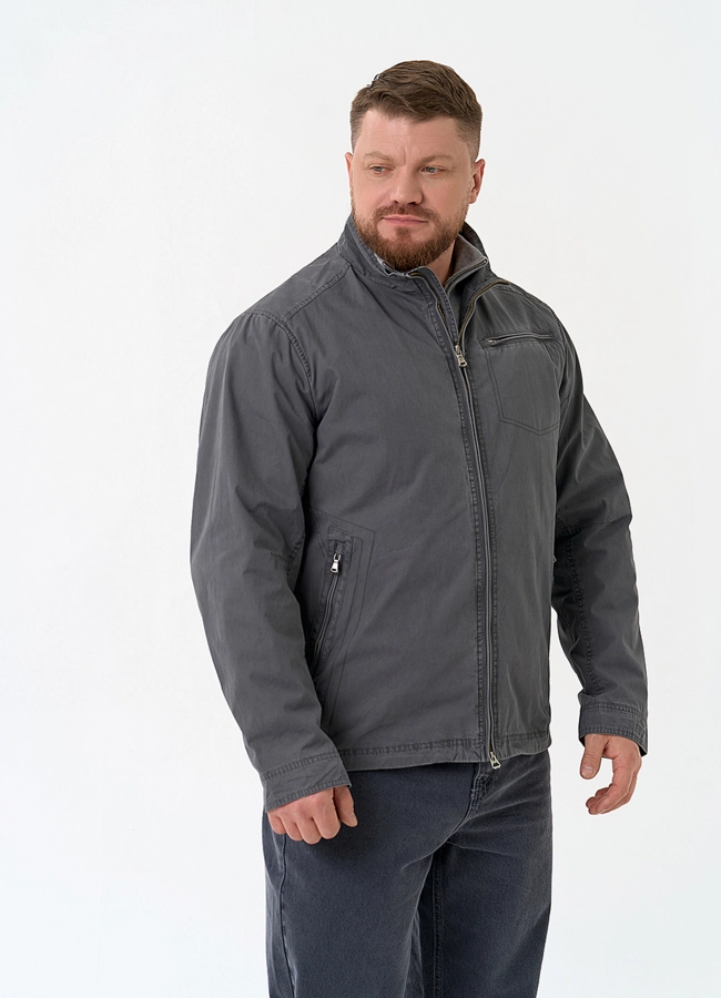 Мужская куртка ветровка с воротником стойкой модель № 32521 универмаг малина