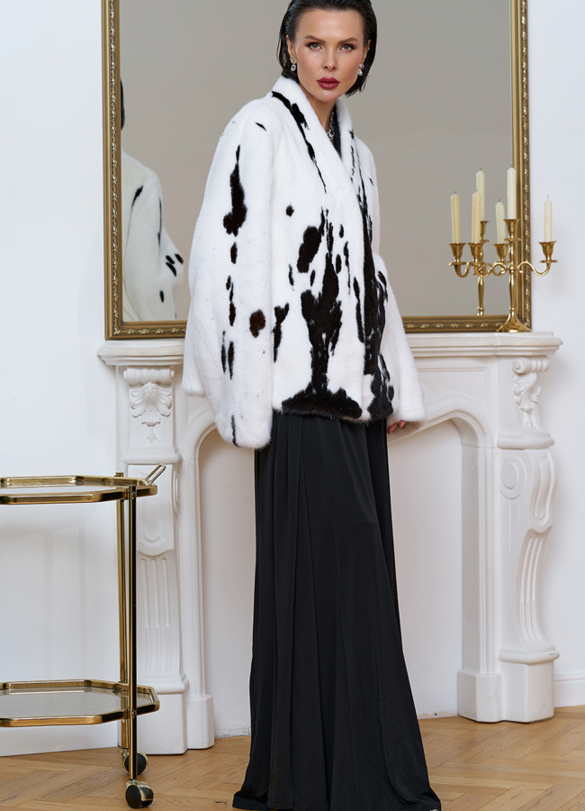 фото Жакет из меха норки в расцветке 