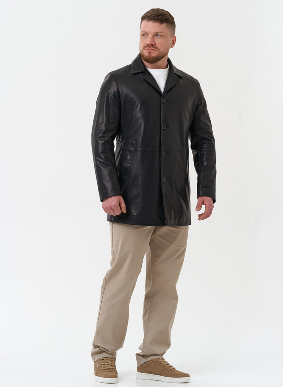 Мужской пиджак из натуральной кожи