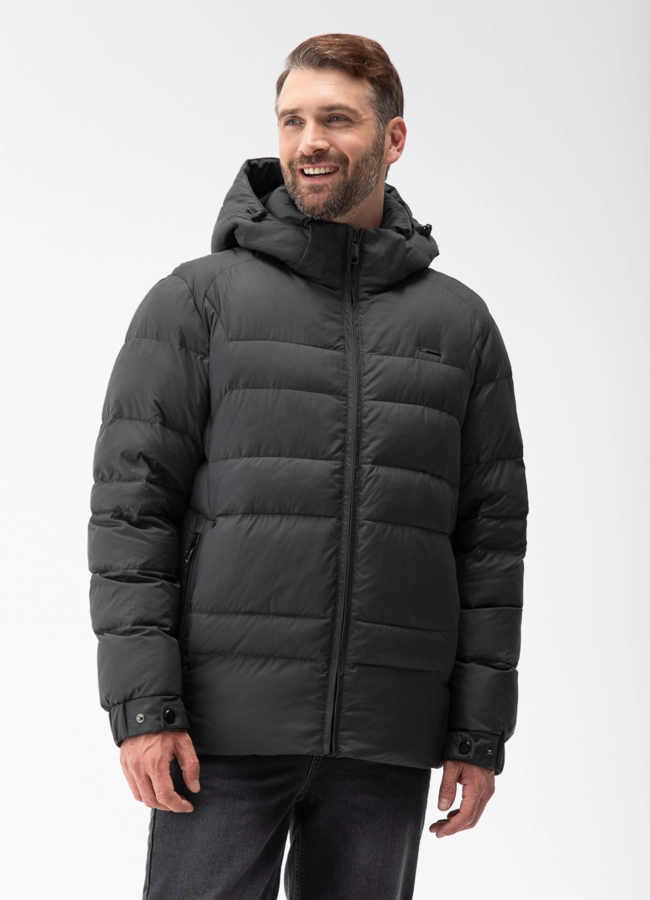 фото Мужской пуховик с капюшоном  модель № 28876