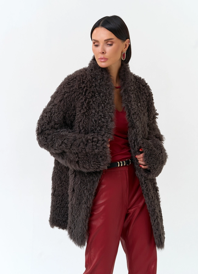 Женская дубленка двухсторонняя модель № 34171 универмаг малина фото