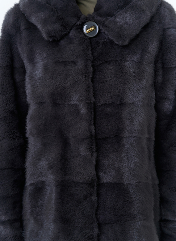 Куртка из меха норки с капюшоном